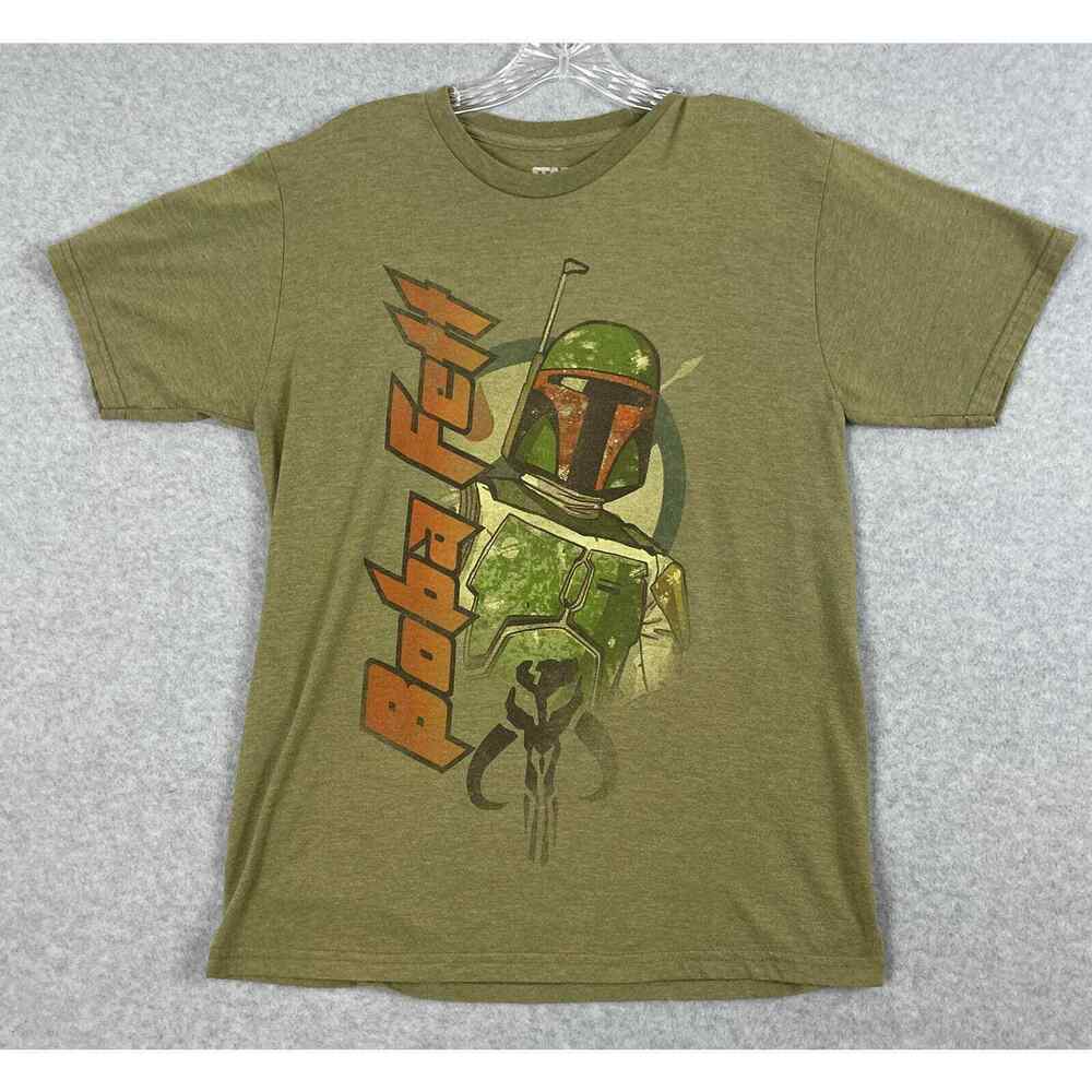 Star Wars Boba Fett Graphic Novelty T-Shirt Size M Green